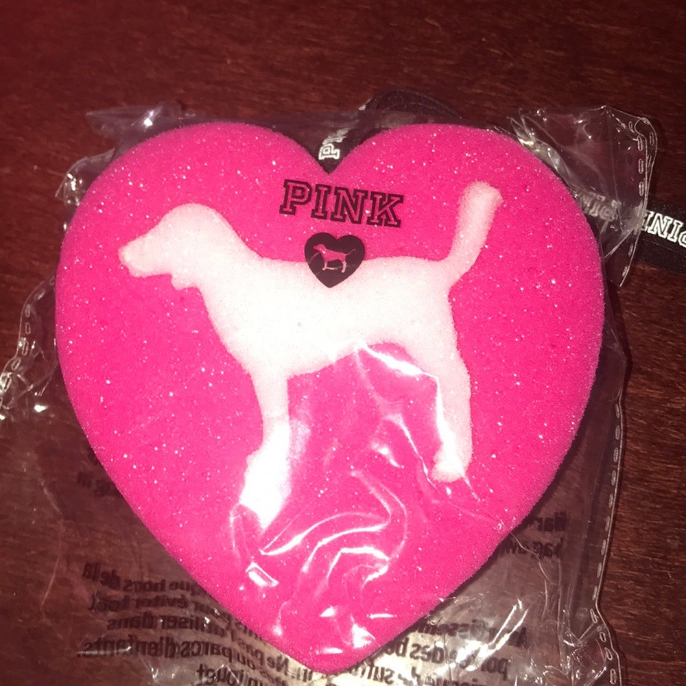PINK heart shaped sponge